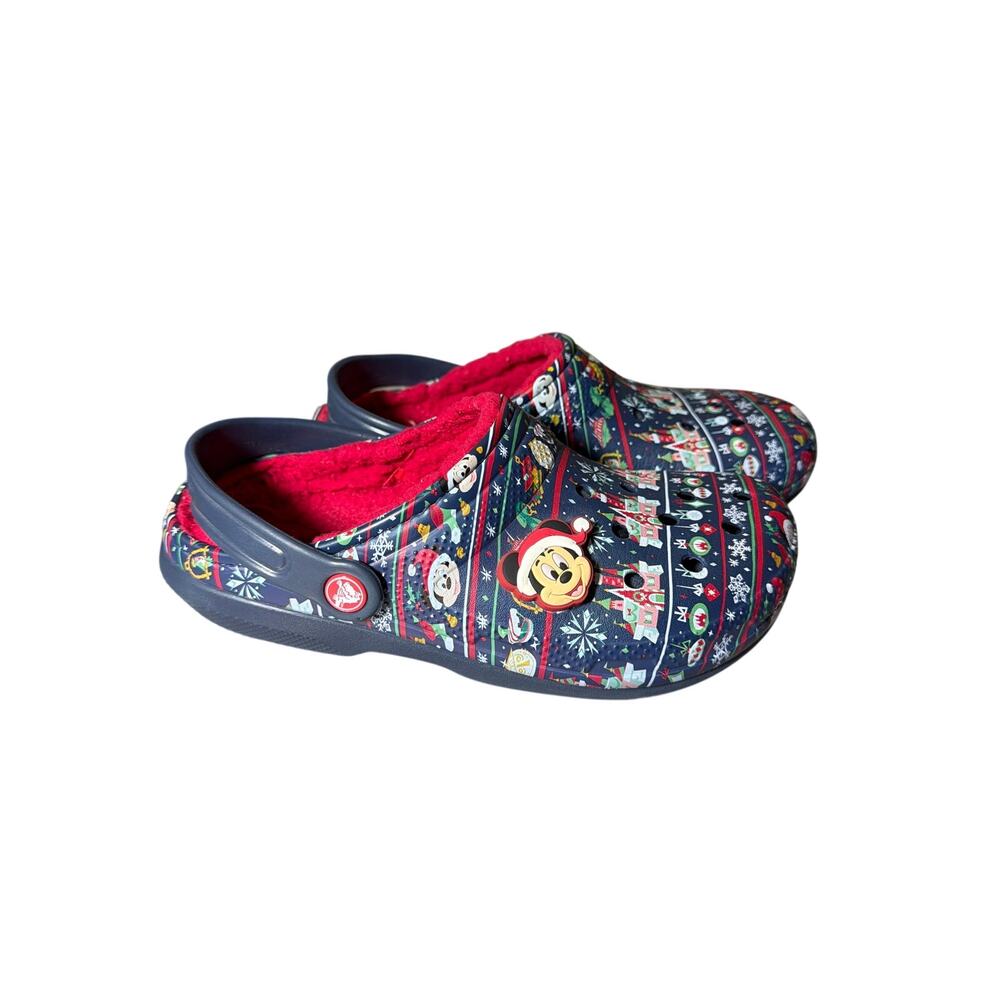 Crocs Disney Mickey Mouse Holiday Christmas Lined Clogs Size Mens M6 Womens W8